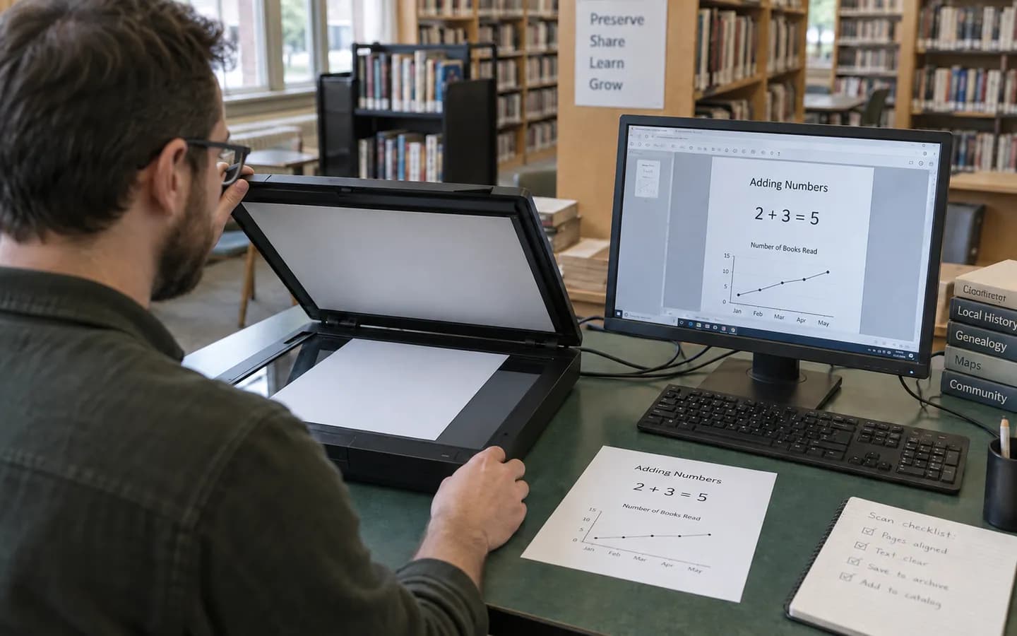 جزوه نمودار‌دار کنار اسکنر و نمایشگر بررسی خوانایی PDF